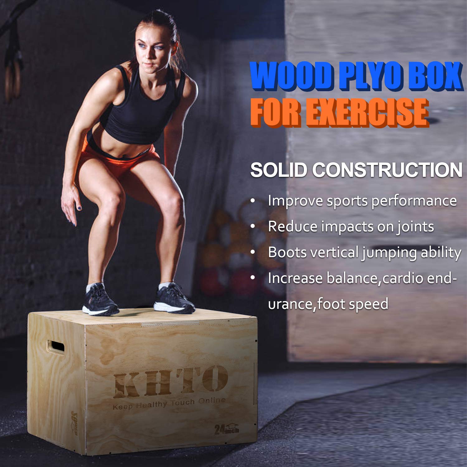 Amazon | KHTO Fitness 木製プライオメトリックジャンプボックス - 3